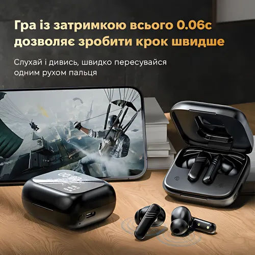 Беспроводные наушники LX-10 TWS – Bluetooth 5.4, ANC+ENC, LED-дисплей, 320 мАч, сенсорное управление - фото 7