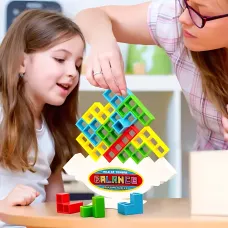 Настольная игра Tetris Tower ART-0492 – балансирующая башня, 32 блока, аналог Дженга, семейная логическая игра