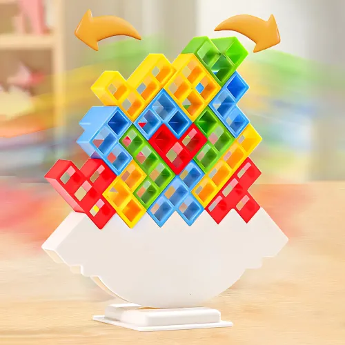 Настольная игра Tetris Tower ART-0492 – балансирующая башня, 32 блока, аналог Дженга, семейная логическая игра - фото 8
