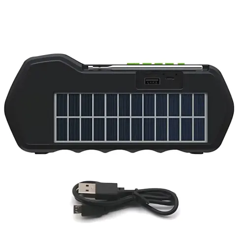 Портативная колонка с солнечной батареей и фонарем CCLAMP CL-823 – Bluetooth, USB, SD, FM, 5Вт, 1500 мАч - фото 4