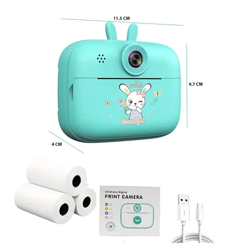 Фотоаппарат моментальной печати Print Camera MA458 – 1080 dpi, термопечать 57×30 мм, USB, Bluetooth, голубой - фото 9