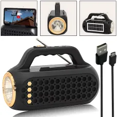 Портативная Bluetooth-колонка EASY POWER EP-516 – 15 Вт, фонарик, солнечная панель, USB, SD, FM, Bluetooth
