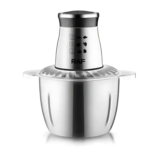 Измельчитель продуктов RAF R.7030 – 1000W, 3L, нержавеющая сталь, 4 лезвия, защита от перегрева - фото 2