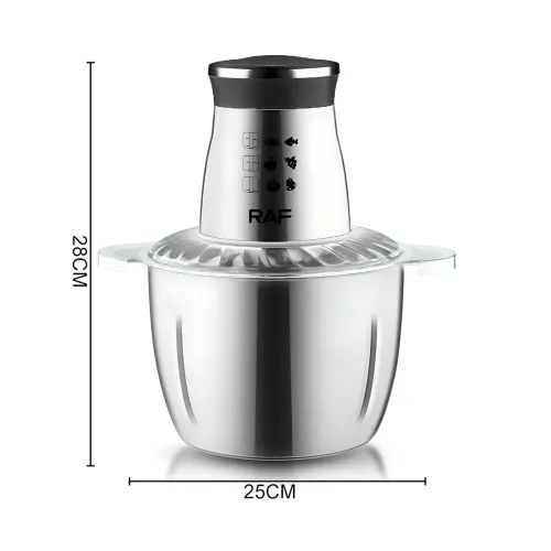 Измельчитель продуктов RAF R.7030 – 1000W, 3L, нержавеющая сталь, 4 лезвия, защита от перегрева - фото 9