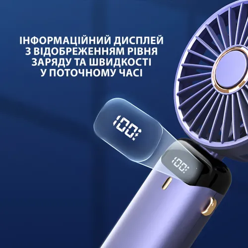 Мінівентилятор ручний N15 з нахилом, 5 швидкостей, заряджання Type-C, підставка для телефона, ароматерапія - фото 8