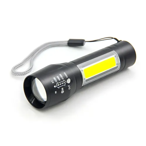 Фонарь тактический ручной аккумуляторный BL-511, USB с 3 режимами света и боковыми диодами CОВ - фото 2