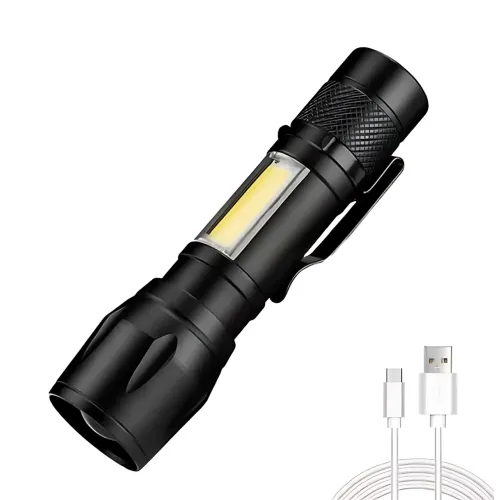 Ручной фонарик BL 513 USB с XPE + COB LED, 500 лм, зумом, встроенным аккумулятором, 3 режимами и влагозащитой - фото 4