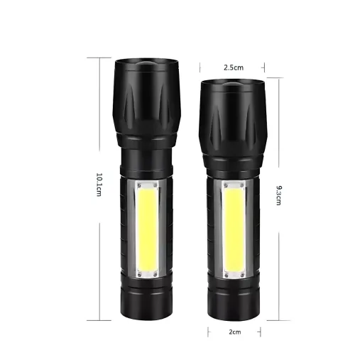 Ручной фонарик BL 513 USB с XPE + COB LED, 500 лм, зумом, встроенным аккумулятором, 3 режимами и влагозащитой - фото 12