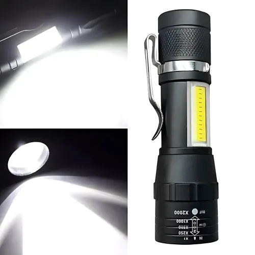 Ручной фонарик BL 513 USB с XPE + COB LED, 500 лм, зумом, встроенным аккумулятором, 3 режимами и влагозащитой - фото 10
