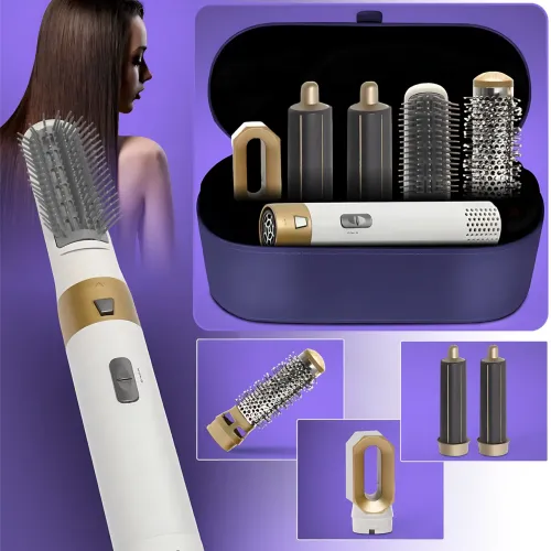 Фен-стайлер 5 в 1 Hot Air Styler 1200 Вт с ионизацией, температурой до 120 °C, 3 режима, в кейсе, шнур 2 м