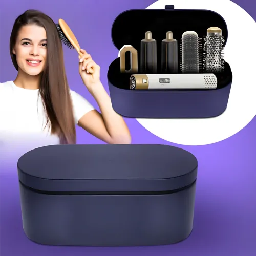 Фен-стайлер 5 в 1 Hot Air Styler 1200 Вт с ионизацией, температурой до 120 °C, 3 режима, в кейсе, шнур 2 м Голубой - фото 7