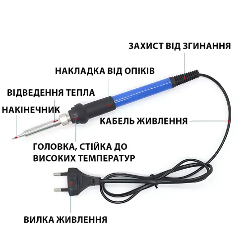 Паяльний набір Soldering Kit 60 Вт, з керамічним нагрівачем 200-450 °C, мультиметром, у кейсі - фото 3