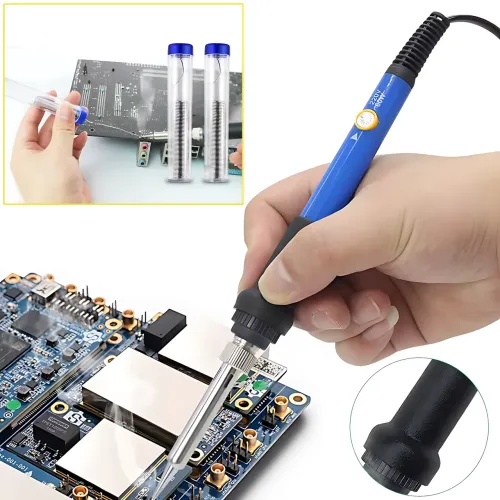 Паяльний набір Soldering Kit 60 Вт, з керамічним нагрівачем 200-450 °C, мультиметром, у кейсі - фото 5