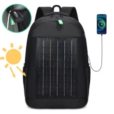 Рюкзак с встроенной солнечной батареей 10w и USB выходом GDTIMES GD-1320SL, черный