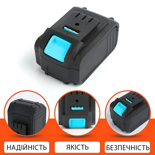 Аккумуляторная батарея 24V BLACK, 2000 мА·ч, Li-Ion, для беспроводных инструментов защита от перегрева, цвет черный, желтый - фото 5