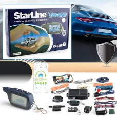 Автосигнализация CAR ALARM 2 WAY B9  с автозапуском, двусторонней связью, ЖК-брелоком, дальность до 1200 м