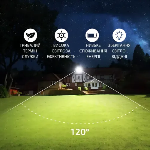LED-прожектор 100W 220V, 96 диодов, 10000 Лм, IP65, холодный свет 6500K, угол 120°, корпус металл+ABS, настенн - фото 7