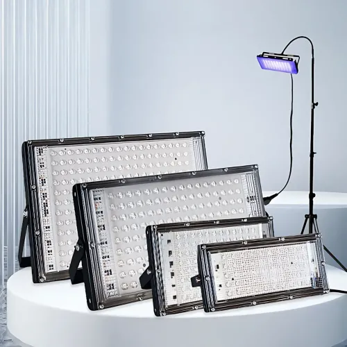LED-прожектор 100W 220V, 96 диодов, 10000 Лм, IP65, холодный свет 6500K, угол 120°, корпус металл+ABS, настенн - фото 9