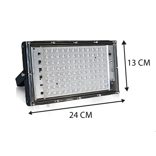 LED-прожектор 100W 220V, 96 диодов, 10000 Лм, IP65, холодный свет 6500K, угол 120°, корпус металл+ABS, настенн - фото 8