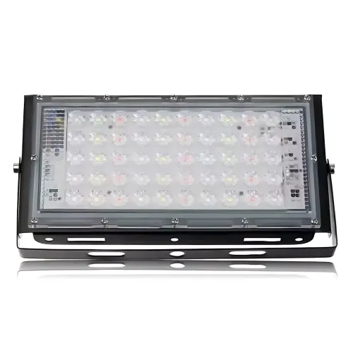 Прожектор LED LIGHT 220V 50W | 6500K, IP65, холодный белый, 50 диодов, настенное крепление, ручка и петля - фото 2