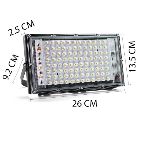 Прожектор LED LIGHT 220V 150W | 6500K, IP65, холодный белый, 120 диодов, настенное крепление, ручка и петля - фото 9