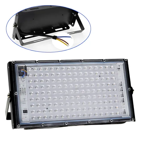Прожектор LED LIGHT 220V 200W | 6500K, IP65, холодный белый, 144 диода, настенное крепление, ручка и петля - фото 2
