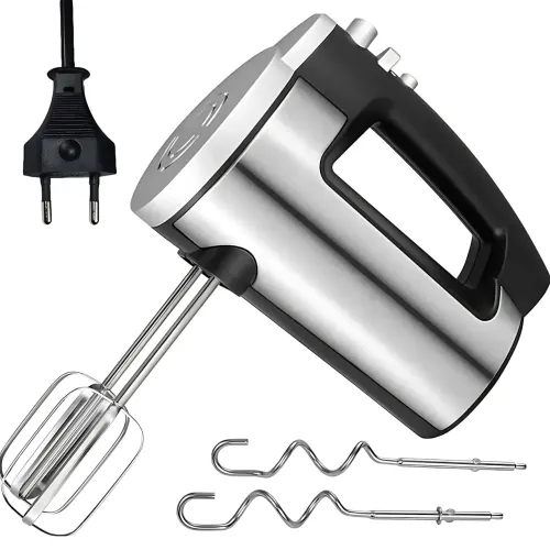 Миксер ручной Hoffmans 800W HM-8839, 6 скоростей, режим турбо, венчики + крюки в комплекте - фото 2