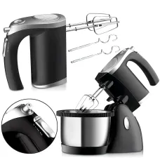 Миксер Hoffmans HM-6630, 1000 Вт, планетарный, чаша 3 л, 5 скоростей, 4 насадки, импульсный режим