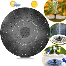 Садовый фонтан Solar Fountain, 5 режимов распыления, без батареек, Ø 15 см, пластик+металл, высота 40 см
