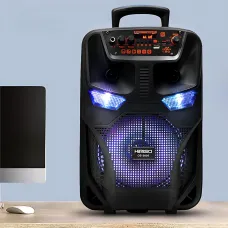 Портативная Bluetooth колонка с караоке Kimiso QS5805, 8, 12 Вт, FM, микрофон, USB/TF, AUX, HDMI, светомузыка