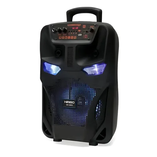 Портативная Bluetooth колонка с караоке Kimiso QS5805, 8, 12 Вт, FM, микрофон, USB/TF, AUX, HDMI, светомузыка - фото 4