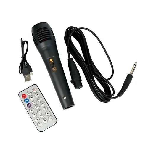 Колонка Kimiso QS-3810 15Вт, караоке + микрофон, светомузыка, Bluetooth/FM/USB/TF/AUX, аккумулятор - фото 7