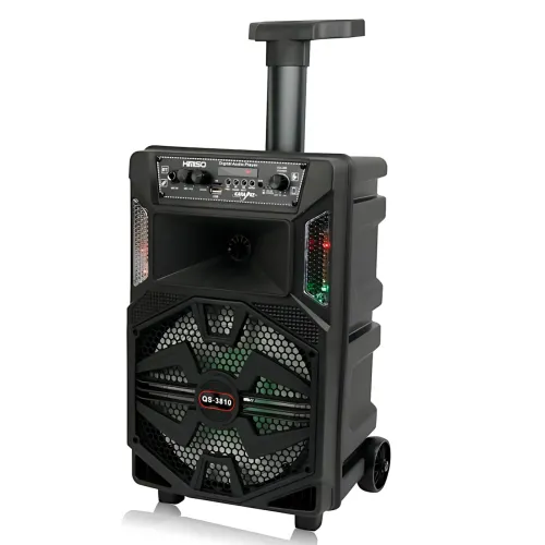 Колонка Kimiso QS-3810 15Вт, караоке + микрофон, светомузыка, Bluetooth/FM/USB/TF/AUX, аккумулятор - фото 3
