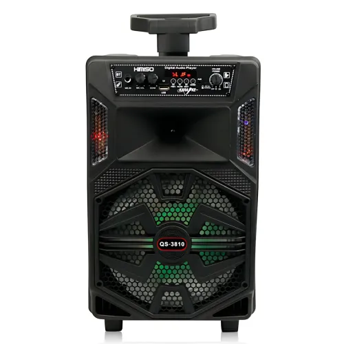 Колонка Kimiso QS-3810 15Вт, караоке + микрофон, светомузыка, Bluetooth/FM/USB/TF/AUX, аккумулятор - фото 2