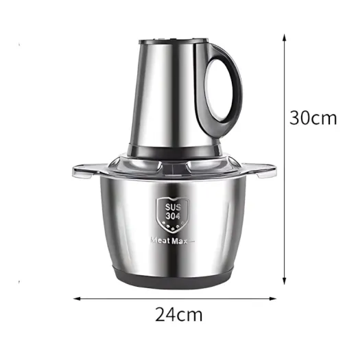 Измельчитель кухонный Hoffmans HM-8829, 1000 Вт, 3 л, мясорубка, нержавеющая сталь, 3 скорости - фото 10