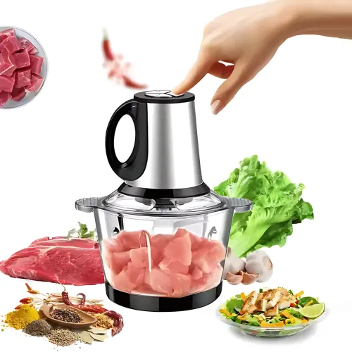 Измельчитель кухонный Hoffmans HM-8829, 1000 Вт, 3 л, мясорубка, нержавеющая сталь, 3 скорости - фото 7