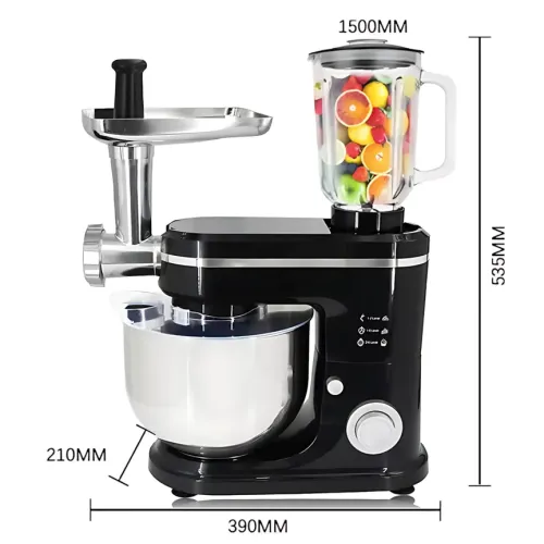 Кухонный комбайн Hoffmans HM-8085 3в1, 1600 Вт, чаша 8 л, блендер 2 л, мясорубка, тестомес, 5 скоростей - фото 7