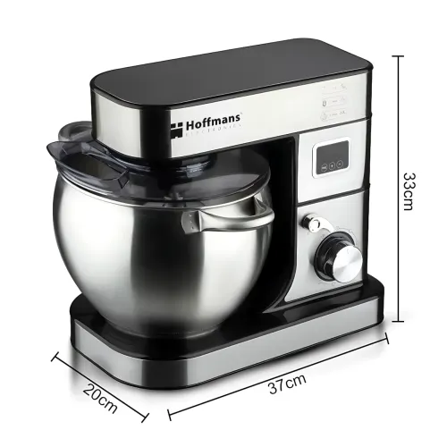 Планетарний міксер Hoffmans HM-8081 1600 Вт, тістоміс із чашею 12 л, 6 швидкостей, 3 насадки, турборежим - фото 9