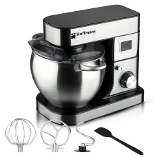 Планетарний міксер Hoffmans HM-8081 1600 Вт, тістоміс із чашею 12 л, 6 швидкостей, 3 насадки, турборежим