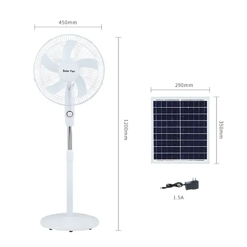 Вентилятор Solar Fun MNJ-168 16, 15 Вт, с солнечной панелью 12 Вт и диммером, аккумулятор 12000 мАч - фото 7