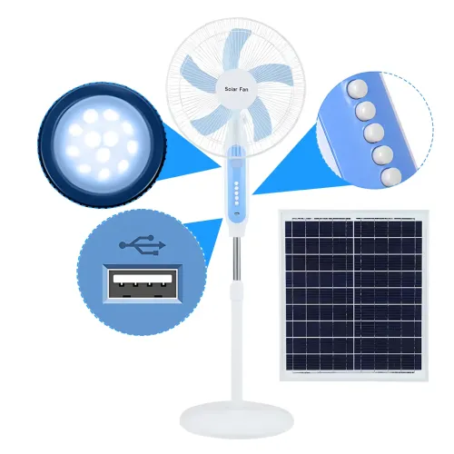 Вентилятор підлоговий Solar Fun MNJ-188 із сонячною панеллю 20 Вт, 16 дюймів, 25 Вт, 3 швидкості, кнопки