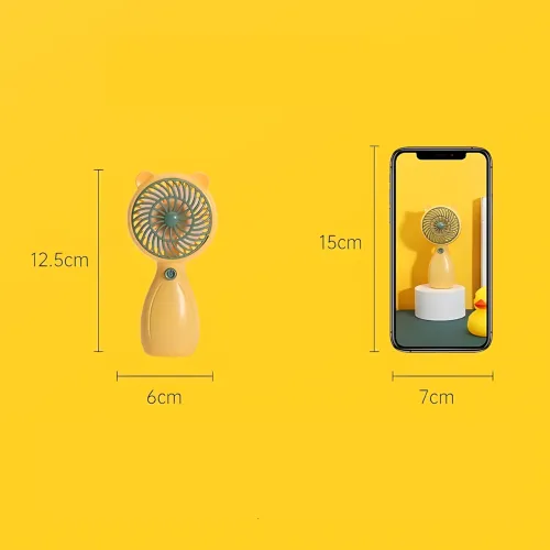 Мінівентилятор портативний USB, 3 швидкості, 2.5 Вт, тихий (до 30 дБ), знімна решітка, підставка для телефона Білий - фото 10