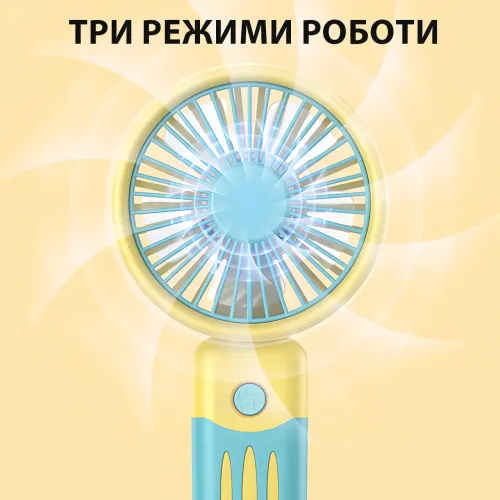 Портативный мини-вентилятор JX-991 2 Вт с аккумулятором, 3 скоростями, usb-зарядкой, держателем для телефона - фото 4