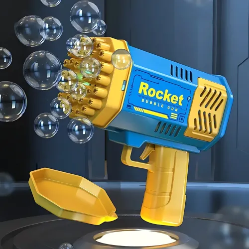 Машина для мыльных пузырей Rocket MA517, 69 отверстий, подсветка, вентилятор, аккумуляторная,  ABS пластик - фото 4