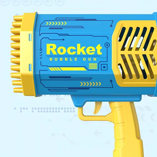 Машина для мыльных пузырей Rocket MA517, 69 отверстий, подсветка, вентилятор, аккумуляторная,  ABS пластик - фото 8