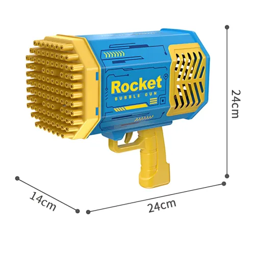 Машина для мыльных пузырей Rocket MA517, 69 отверстий, подсветка, вентилятор, аккумуляторная,  ABS пластик - фото 9