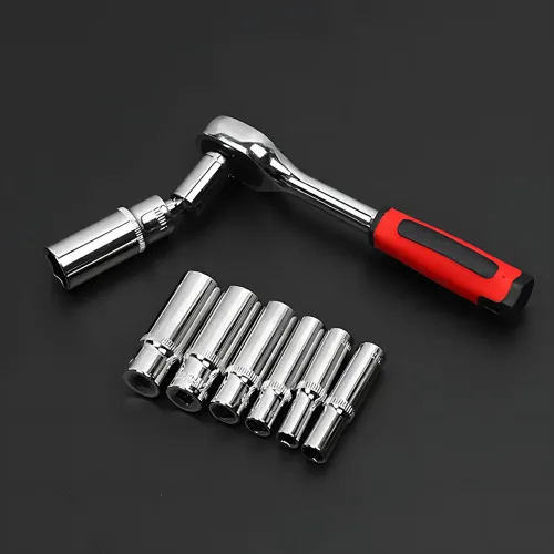 Набір інструментів 53 предмети New Tools 1/4 Cr-V: тріскачка, біти, головки, кейс - фото 5