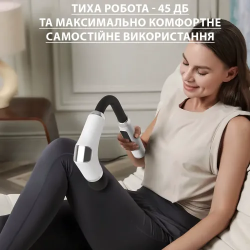 Перкуссионный массажер Fascia Gun LY-849 — 6 скоростей, 4 насадки, аккумулятор 1800 мАч, автоотключение, USB Черный - фото 5