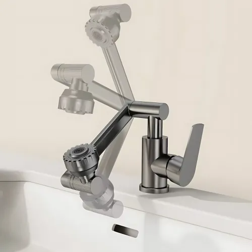 Смеситель для раковины faucet  AND938 телескопический поворотный 361 мм, однозахватный, латунь, матовый - фото 3