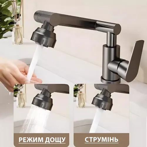 Смеситель для раковины faucet  AND938 телескопический поворотный 361 мм, однозахватный, латунь, матовый - фото 7